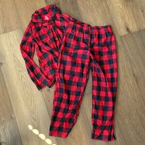 Carter's Red and Black Checkered Christmas Kids Pajama Set